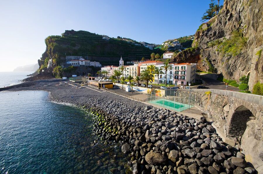From Funchal: Madeira South Coast Full-Day Tour - Calheta’s man-made golden sandy beach: nice break, but don’t count on a long swim