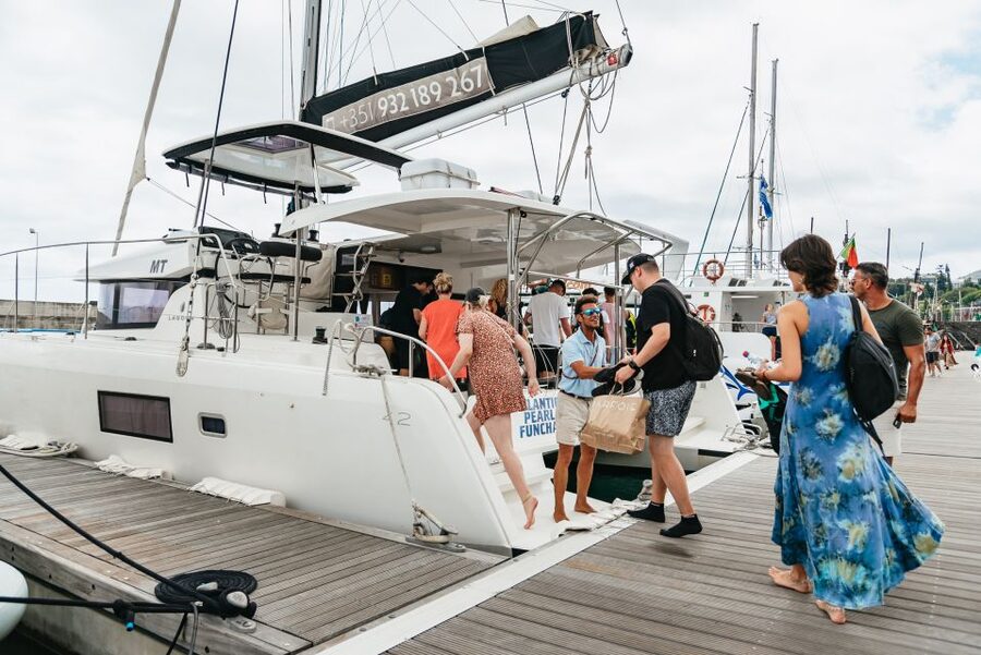 Funchal Bay: Dolphin & Whale Watch Luxury Catamaran Cruise - The first 45 minutes: cruise out under open skies