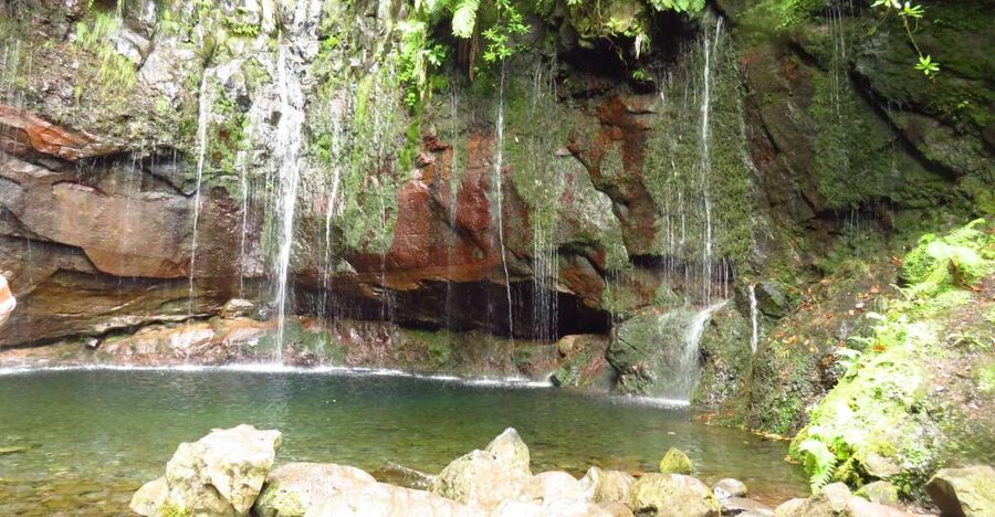 Madeira: Rabaçal, Risco and 25 Fontes Guided Hiking Tour - Levada do Risco: waterfall focus plus forest shade