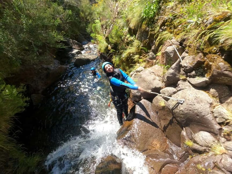 Madeira : Ribeira das Cales Canyoning (Level 1) - Gear Up in Funchal Ecologic Park: Wetsuit, Harness, Helmet, and Adidas Boots