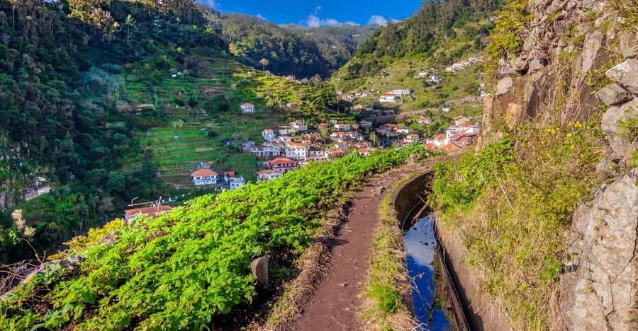 Maroços Madeira Island Levada Walk - Walking the Levada dos Maroços Through Mimosa Valley